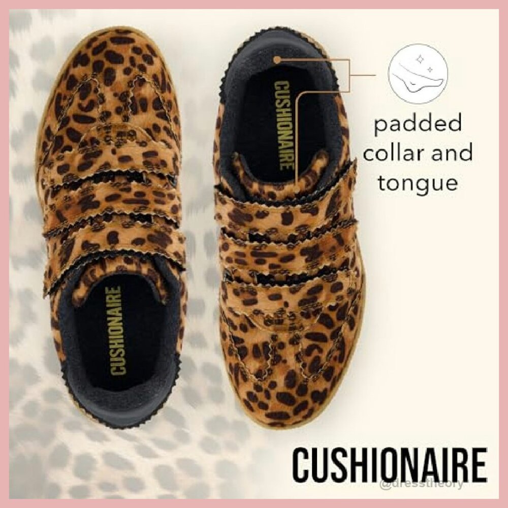 Vegan Hair Calf Sneakers with Hook Loop Closure, Lightweight Comfort - Picture 7 of 8